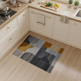 Modern Curved Geometric Abstract Area Rug