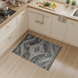 Blue and Teal Blue Teal Southwestern Geometric Area Rug