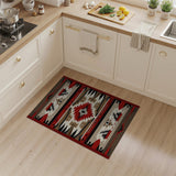 Red Southwestern Geometric Tribal Area Rug