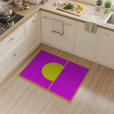 Vibrant Purple Sun Horizon Geometric Rug