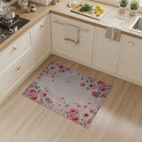 Pink Blush Pink Rose Floral Vintage Rug