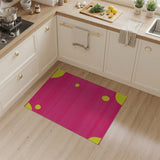 Playful Pink Yellow Circle Area Rug