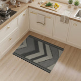 Grey Zigzag Geometric Woven Area Rug