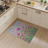 Vibrant Pink Daisy Meadow Area Rug