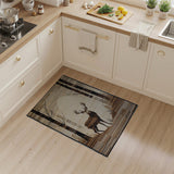 Southwestern Woodland Buck Deer Area Rug