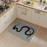 Coiled Snake Silhouette Area Rug