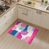 Pink Geometric Modern Vibrant Pink Geometric Area Rug