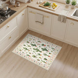 Green Southwestern Cactus Area Rug
