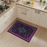 Pink Teal Ornate Persian Area Rug