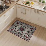 Traditional Persian Red Red Floral Medallion Persian Area Rug