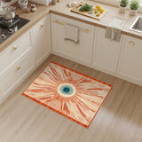 Orange Sunburst Area Rug