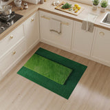 Lush Two-Tone Green Shag Area Rug
