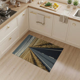 Endless Wheat Fields Highway Area Rug