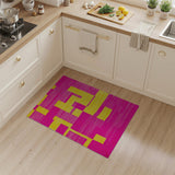 Multi-color and Patterns Vibrant Pink Yellow Geometric Area Rug
