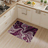 Pink Pink Purple Swirl Abstract Area Rug
