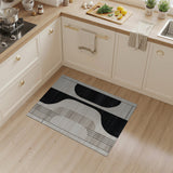 Modern Black Abstract Geometric Area Rug