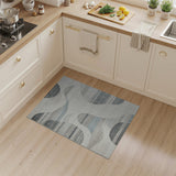 Abstract Organic Shapes Neutral Area Rug