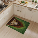 Bold Highland Cow Head Area Rug