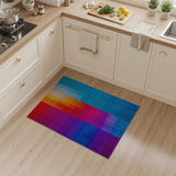Vibrant Multi-Color Gradient Stripe Rug