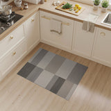 Modern Grey Woven Block Stripe Area Rug