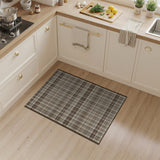 Brown Tan Plaid Rustic Farmhouse Area Rug
