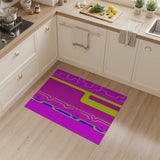 Vivid Pink Yellow Geometric Area Rug
