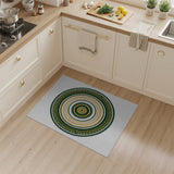 Intricate Green Mandala Round Area Rug