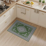 Ornate Green Persian Medallion Green Area Rug