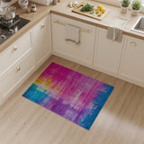 Vibrant Brushstroke Multi-Color Abstract Area Rug