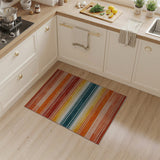 Vibrant Multi-Color Striped Southwestern Area Rug