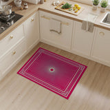 Pink Sunburst Geometric Southwestern Rug