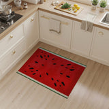 Watermelon Multi-color and Patterns Watermelon Slice Fruit Pattern Area Rug