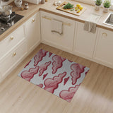 Red Polka Dot Clouds Area Rug