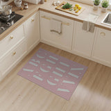Pink Playful Pink Alphabet Kids Area Rug