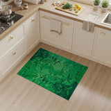 Emerald Swirl Abstract Green Area Rug
