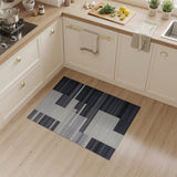 Geometric Modern Grey Geometric Striped Area Rug