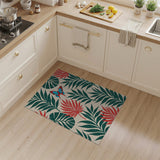 Vibrant Palm Leaf Butterfly Area Rug