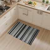 Striped Geometric Modern Black White Striped Woven Area Rug