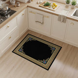 Multi-color and Patterns Ornate Gold Floral Frame Area Rug