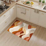 Earthy Wavy Brown Area Rug