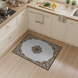 Ornate Gold Mandala Persian Area Rug