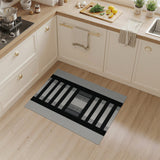 Bold Black White Striped Geometric No. 5 Area Rug