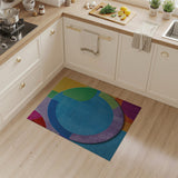 Vibrant Multi-Color Overlapping Circles Area Rug
