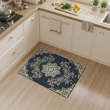 Multi-color and Patterns Ornate Gold Floral Medallion Area Rug
