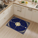 Celestial Compass Gold Area Rug