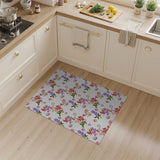 Whimsical Pink Purple Floral Swirl Area Rug