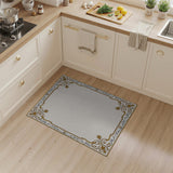 Elegant Gold Ornate Persian Border Rug