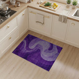 Purple Purple Swirling Abstract Area Rug