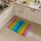 Vibrant Rainbow Stripe Area Rug