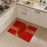 Bold Red Bold Red Geometric Modern Area Rug